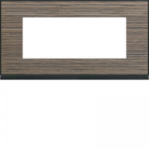 HAGER Plaque gallery 5 modules entraxe 71mm pecan WXP2405