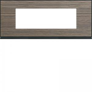 HAGER Plaque gallery 6 modules entraxe 71mm pecan WXP2406