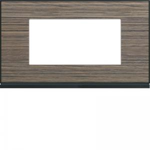 HAGER Plaque gallery 4 modules entraxe 57mm pecan WXP2434