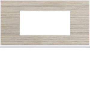 HAGER Plaque gallery 4 modules entraxe 71mm latt WXP2504