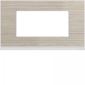 HAGER Plaque gallery 4 modules entraxe 57mm latt WXP2534