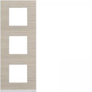 HAGER Plaque gallery 3 postes verticale 71mm latt WXP2543