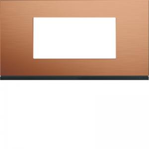 HAGER Plaque gallery 4 modules entraxe 71mm matiere copper alu WXP4604