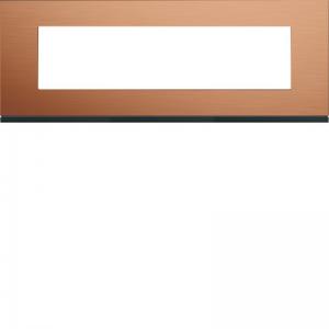 HAGER Plaque gallery 8 modules entraxe 71mm matiere copper alu WXP4608