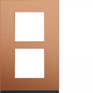 HAGER Plaque gallery 2 postes verticale 57mm matiere copper alu WXP4622