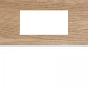 HAGER Plaque gallery 4 modules entraxe 71mm matiere oak wood WXP4704