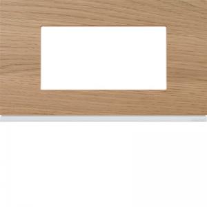 HAGER Plaque gallery 4 modules entraxe 57mm matiere oak wood WXP4734