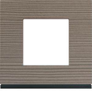 HAGER Plaque gallery 1 poste materiel grey wood WXP4802