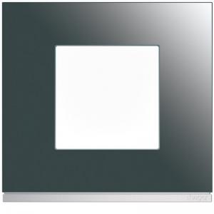 HAGER Plaque gallery 1 poste matiere mirror glass WXP5002