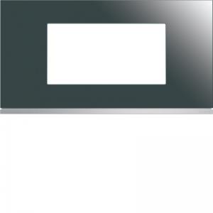 HAGER Plaque gallery 4 modules entraxe 71mm matiere mirror glass WXP5004