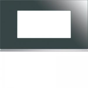 HAGER Plaque gallery 4 modules entraxe 57mm matiere mirror glass WXP5034