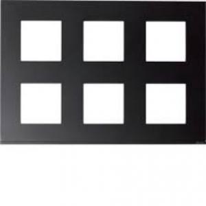 HAGER Plaque de finition gallery 12 modules nuit entraxe 71 mm WXP0286