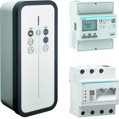 HAGER S.A.S Witty solar kit borne 1x22kw m3t2s rfid + gestionnaire flow + compteur pv 400v XEV1K22T2SEMC