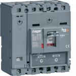 HAGER Disjoncteur boitier moul h3+ p160 tm adj 4p4d n0-100% ln 160a 25ka ctc HHS161DC