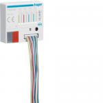 HAGER Module 4 entres + 4 sorties leds,  encastrer, knx TXB344