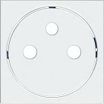 HAGER S.A.S Enjoliveur pc aff 2p+t - blanc WXD106B