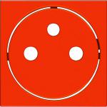 HAGER S.A.S Enjoliveur pc affleurante 2p+t - orange WXD106E