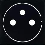 HAGER S.A.S Enjoliveur gallery prise de courant affleurante 2p+t. finition night WXD106N