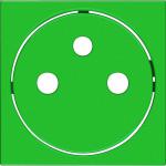 HAGER S.A.S Enjoliveur gallery prise de courant affleurante 2p+t. finition vert WXD106V