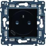 HAGER S.A.S Prise de courant affleurante + usb-c - noir WXF114N