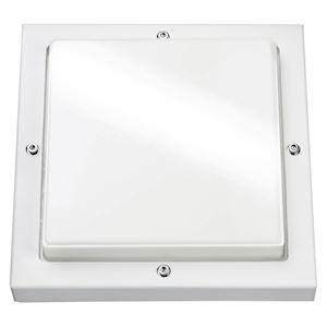 Photo BASSI hublot carr blanc LED 10W 3000K classe II IP65 | Ref : 611187