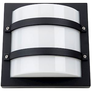 Photo LARGO hublot carré graphite LED 10W 3000K Twilight non dimmable classe II IP65 | Ref : 624569