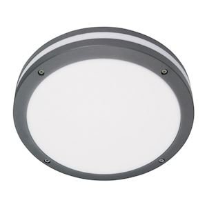 Photo EVJE hublot ou applique graphite LED 12W 3000K coupure de phase classe I IP65 | Ref : 643820