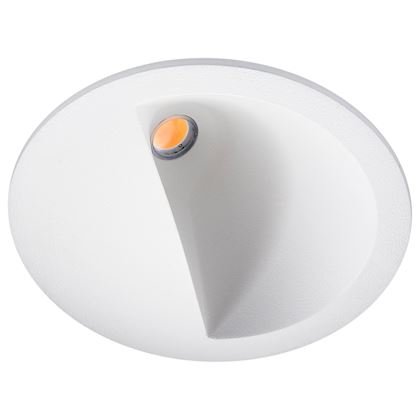 Photo JUNISTAR downlight asymtrique blanc LED 9W 2700K classe II IP44 | Ref : 903241