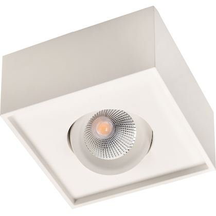 Photo CUBE LUX downlight en saillie 360 blanc LED 7W 3000K classe II IP20 | Ref : 902540