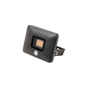 Photo FLOM MINI projecteur mural ou sol graphite LED 10W 3000K détecteur classe I IP65 | Ref : 630019