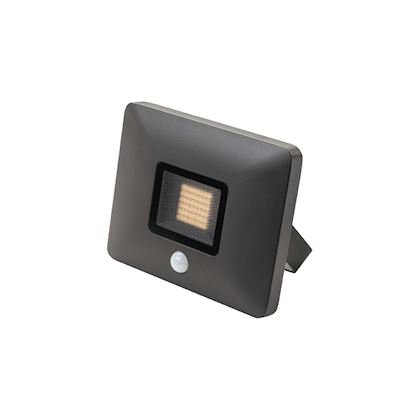 Photo FLOM MIDI projecteur mural ou sol graphite LED 23W 3000K détecteur classe I IP65 | Ref : 630021