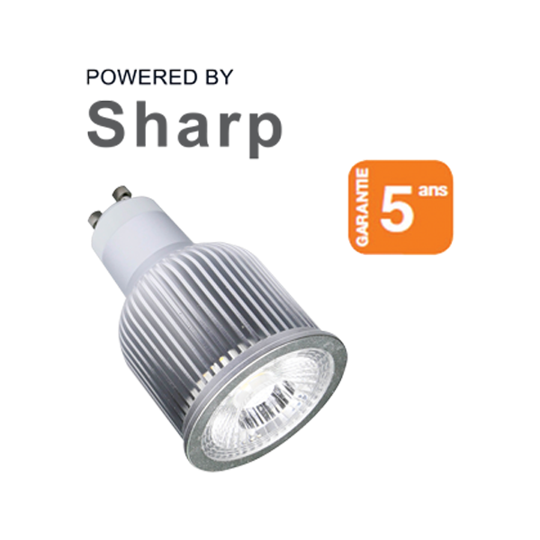 Photo Lampe LED 8w SHARP GU10 DIM 4000K | Ref : 550211