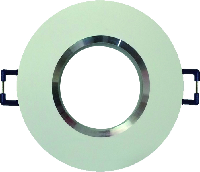 Photo Spot encastr plafonnier Rond blanc mat - IP65 face avant /RT2012 - Encastrement diam 58 mm / recouvrement 83 mm -Aluminium - Connecteur rapide + douille incluse | Ref : BF1044W