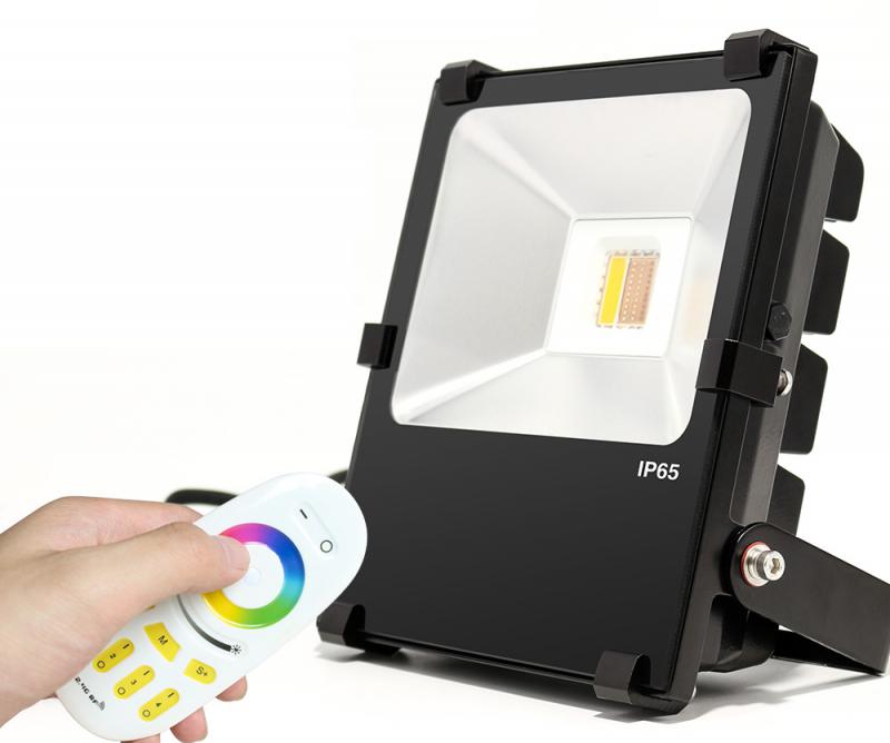 Photo projecteur 50watts rgbw bc 3000�k rouge-vert-bleu+telecommande | Ref : BF50RGB+