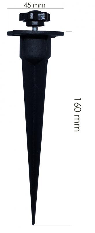 Vignette 2 produit Piquet Aluminium Noir  | Ref : BF100PIQ