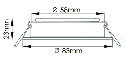 Vignette 2 produit Spot encastr plafonnier Rond blanc mat - IP65 face avant /RT2012 - Encastrement diam 58 mm / recouvrement 83 mm -Aluminium - Connecteur rapide + douille incluse | Ref : BF1044W