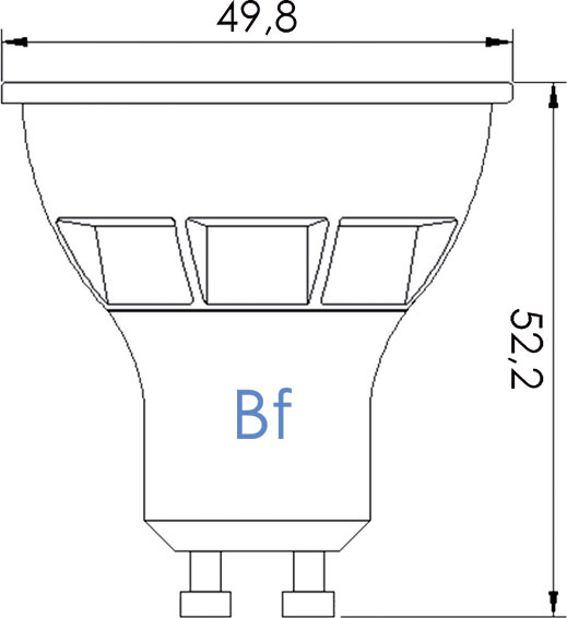Vignette 2 produit Lampe Gu10 Blanche 7W Dimmable blanc neutre 4000K  | Ref : BF-GUND7