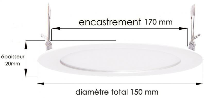 Vignette 2 produit Downlight extra plat 12W ECO Blanc neutre | Ref : BF-SDLE12NW