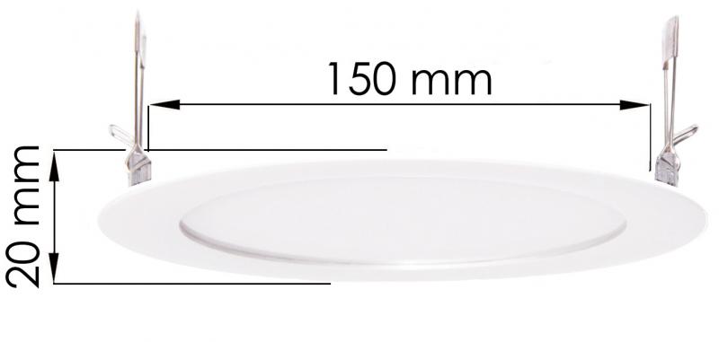 Vignette 2 produit Downlight extra plat 12W ECO Blanc chaud  | Ref : BF-SDLE12WW