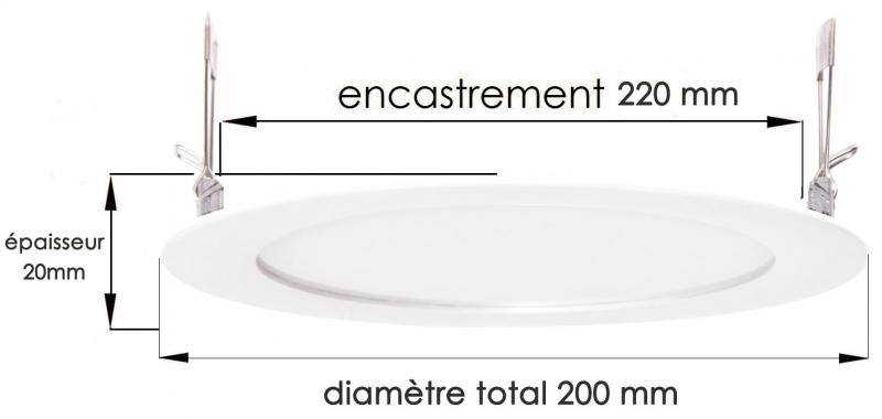 Vignette 2 produit downlight extra plat 18W ECO Blanc neutre  | Ref : BF-SDLE18NW
