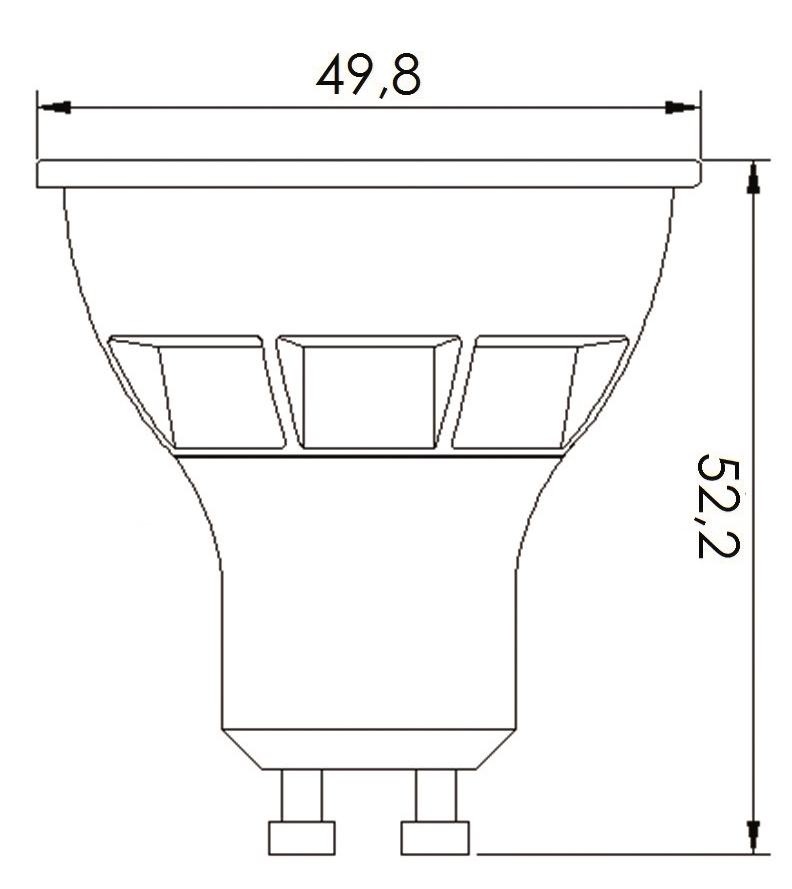 Vignette 2 produit Lampe type Gu10 - 6 Watts - 4000K - 510 Lumens - non dimmable - faisceau 45 - IP40 - CRI83 - PVC + Cramique blanc | Ref : BF-GUN6