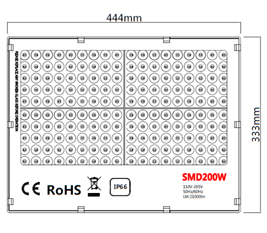 Vignette 2 produit projecteur pad tertiaire 200watts blanc neutre 4000°k | Ref : BF-PAD200N