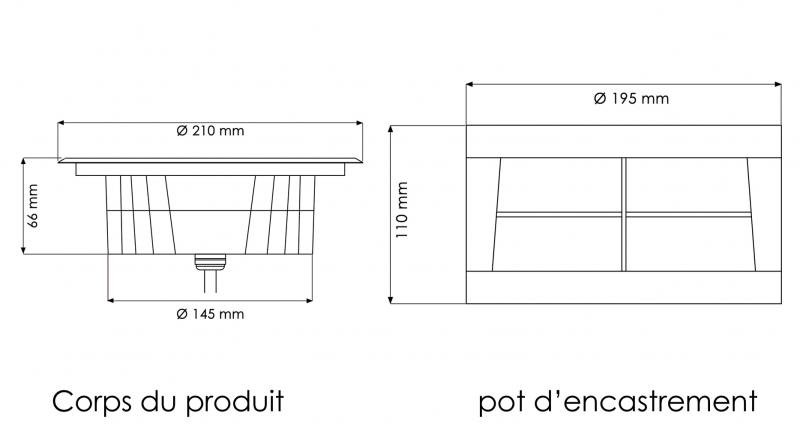 Vignette 2 produit encastre de sol 24w inox 316l ip67 3000k | Ref : BF-UL24WW