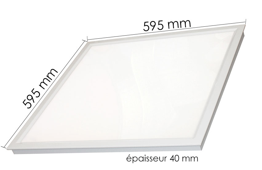 Vignette 3 produit Ref : BF-P601 | lot de 2 pavs 600x600 36w blanc neutre 4000k 3600lm 140 ugr<17 cri>80 erp