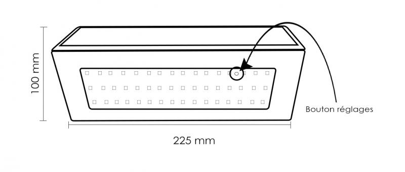 Vignette 3 produit Ref : BF-SS006 | Applique d\'�clairage � d�tection - 4000�K - Faisceau 120� - 1000 Lm - 4 modes - Panneau solaire 3.2W - Batterie Li-ion 4500 mAh/3.7V  - Fixations incluses - Mode fixe ou � d�tection - D�tecteur cr�pusculaire