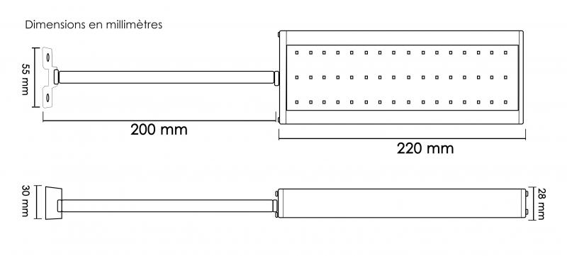 Vignette 3 produit Ref : BF-SS007 | Applique solaire 7 Watts - Extra plate + bras dport 