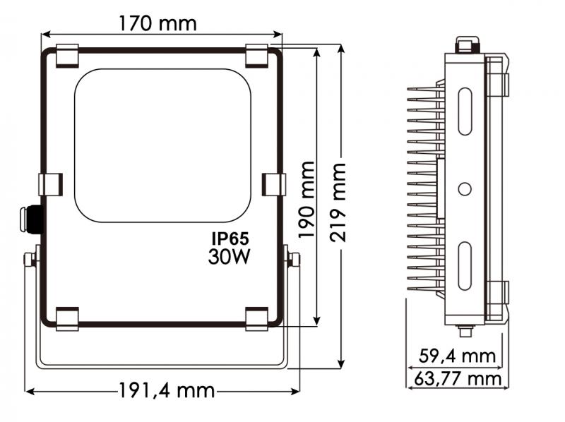 Vignette 3 produit Ref : BF30RGB+ | Projecteur noir 30W/IP65/AC110-240V/120