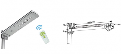 BF LIGHT Lanterne solaire detect mouvements + telecommande BF-SSL06R