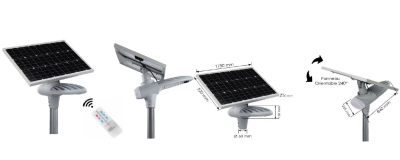 BF LIGHT Tte de mt laguna 120w  dtection tlcommand - 3000k - faisceau asymtrique BF-SSL120W