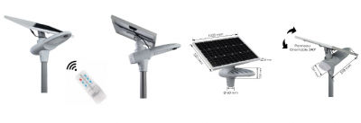 BF LIGHT Tte de mt laguna 60w  dtection tlcommand - 3000k - faisceau asymtrique BF-SSL60W